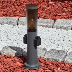 Borne lumineuse Gaborone Anthracite, 1 lumière