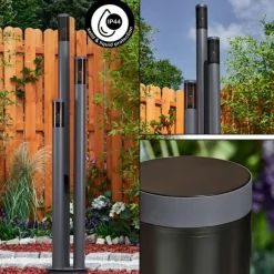 Borne lumineuse Gaborone Anthracite, 3 lumières