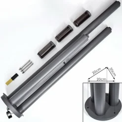 Borne lumineuse Gaborone Anthracite, 3 lumières