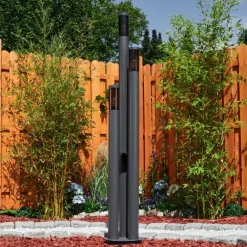 Borne lumineuse Gaborone Anthracite, 3 lumières