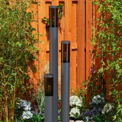 Borne lumineuse Gaborone Anthracite, 3 lumières