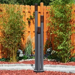 Borne lumineuse Gaborone Anthracite, 3 lumières