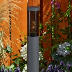 Borne lumineuse Gaborone Anthracite, 1 lumière