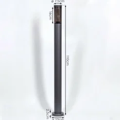 Borne lumineuse Gaborone Anthracite, 1 lumière