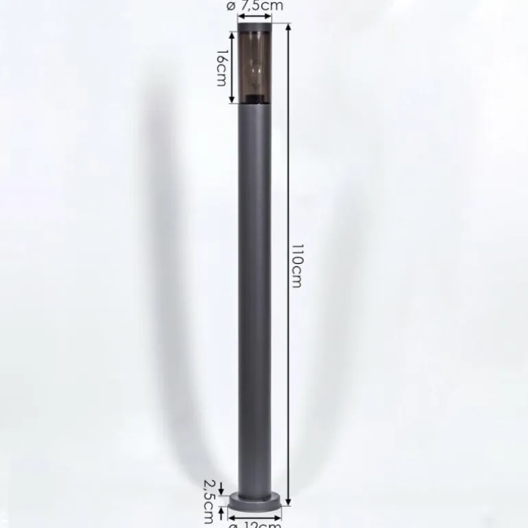 Borne lumineuse Gaborone Anthracite, 1 lumière