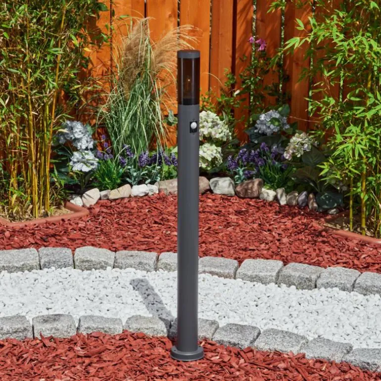 Borne lumineuse Gaborone Anthracite, 1 lumière, Détecteur de mouvement
