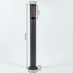 Borne lumineuse Gaborone Anthracite, 1 lumière
