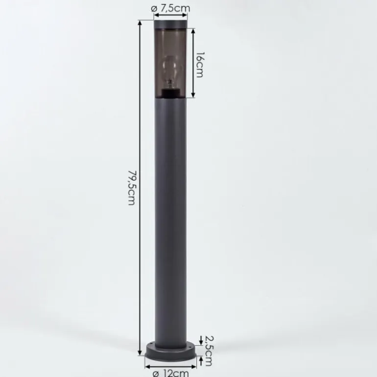 Borne lumineuse Gaborone Anthracite, 1 lumière