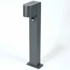Borne lumineuse Kingstown Anthracite, 1 lumière, Détecteur de mouvement