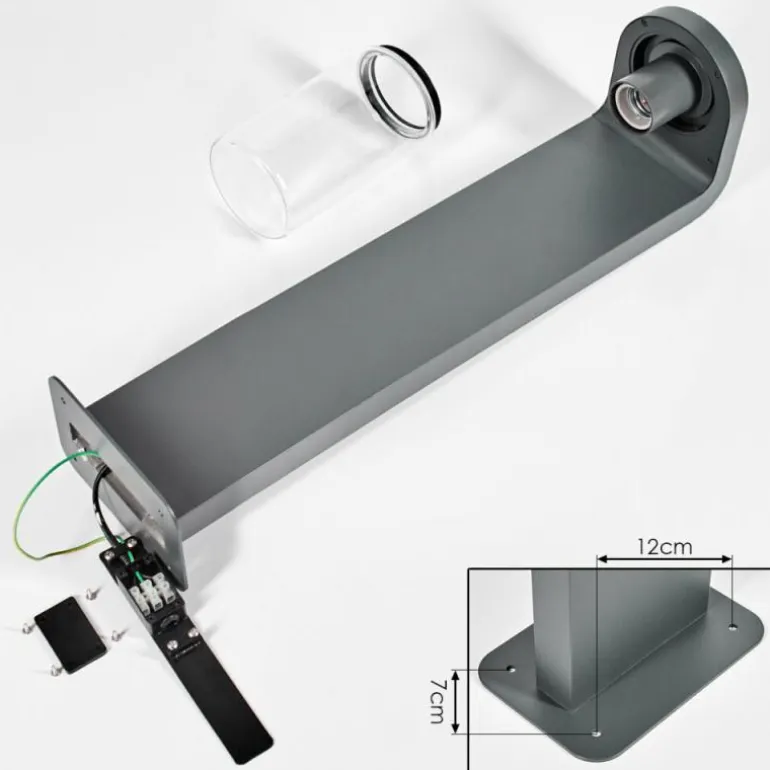 Borne lumineuse Radnor Anthracite, 1 lumière
