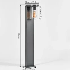 Borne lumineuse Radnor Anthracite, 1 lumière