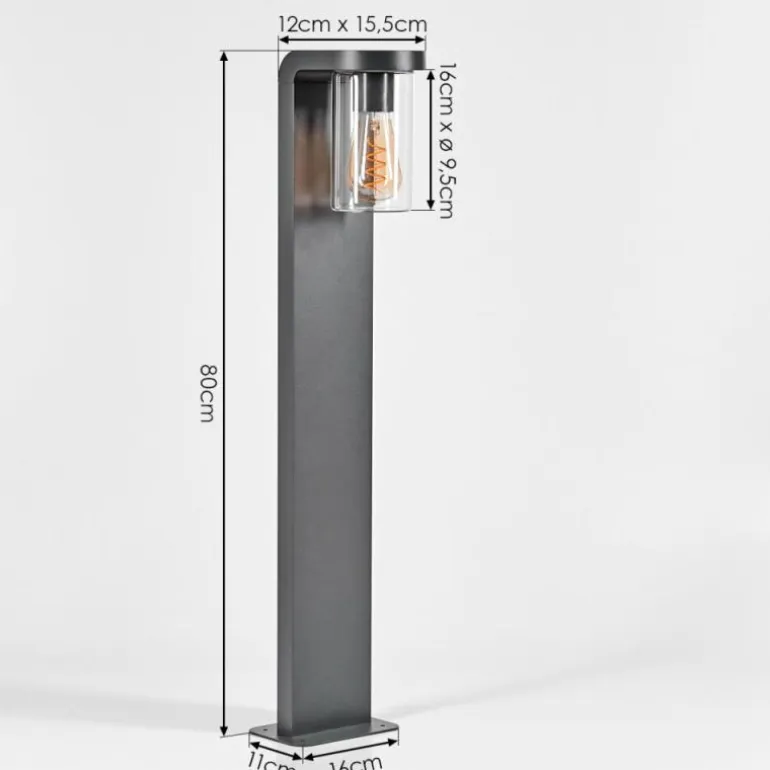 Borne lumineuse Radnor Anthracite, 1 lumière