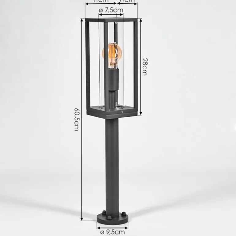 Borne lumineuse Radnor Anthracite, 1 lumière