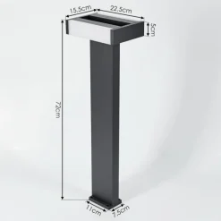 Borne lumineuse Ramalheira LED Anthracite, 1 lumière