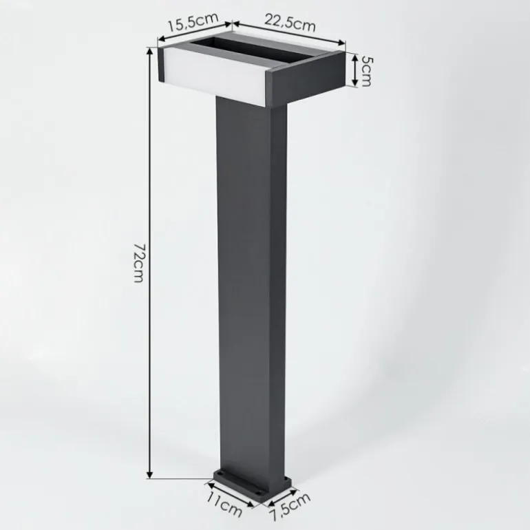 Borne lumineuse Ramalheira LED Anthracite, 1 lumière