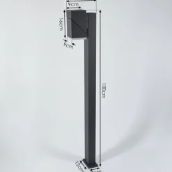 Borne lumineuse Toogong LED Anthracite, 1 lumière