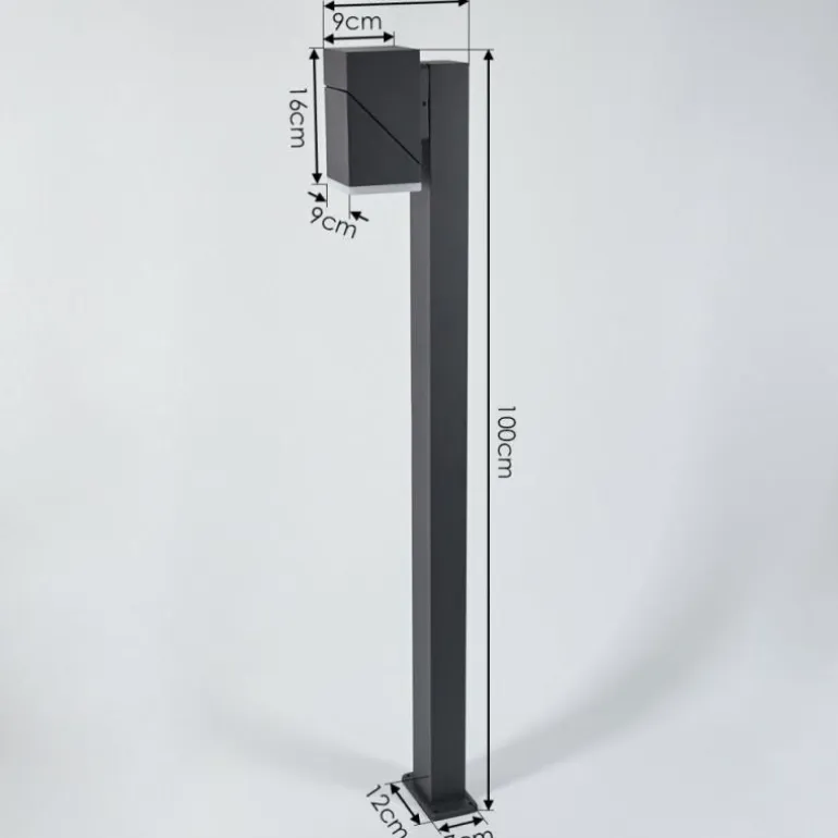 Borne lumineuse Toogong LED Anthracite, 1 lumière