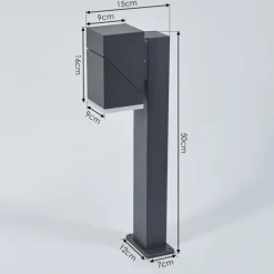 Borne lumineuse Toogong LED Anthracite, 1 lumière