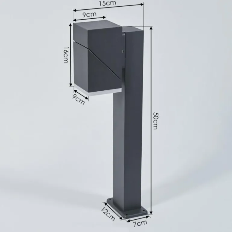 Borne lumineuse Toogong LED Anthracite, 1 lumière