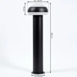 Borne lumineuse Vinara LED Noir, 1 lumière