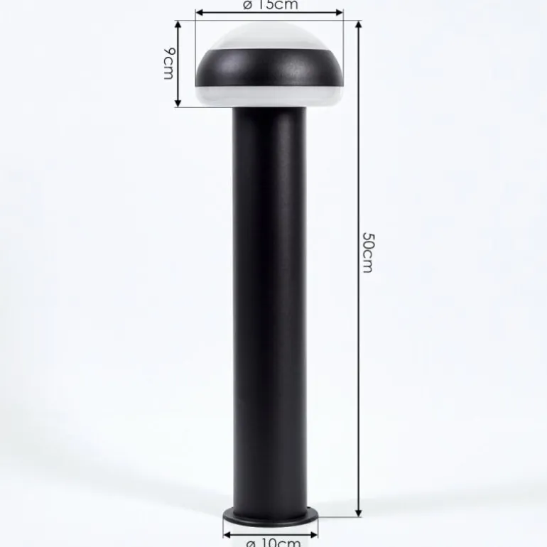 Borne lumineuse Vinara LED Noir, 1 lumière