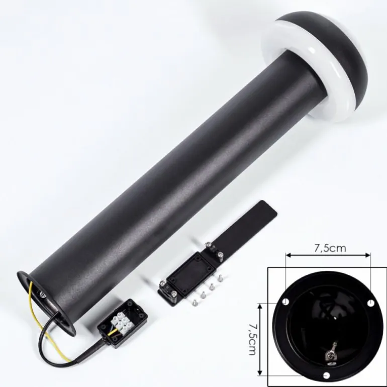 Borne lumineuse Vinara LED Noir, 1 lumière