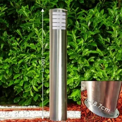 Borne lumineuse Alslev Acier inoxydable, 1 lumière