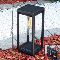 Borne lumineuse Baoshan Noir, 1 lumière