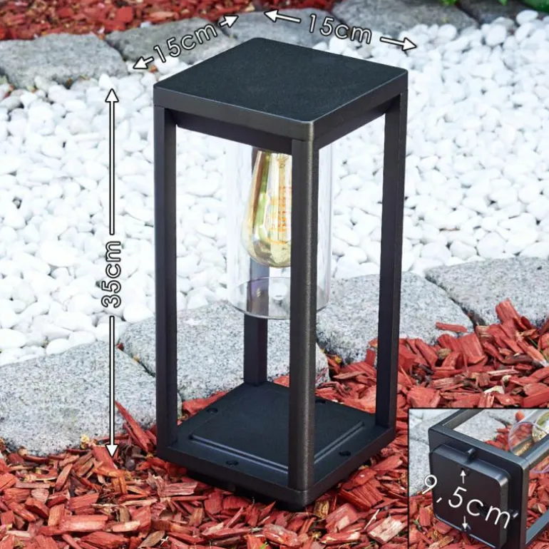 Borne lumineuse Baoshan Noir, 1 lumière