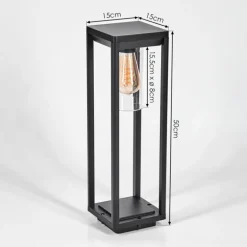 Borne lumineuse Baoshan Noir, 1 lumière