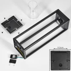 Borne lumineuse Baoshan Noir, 1 lumière