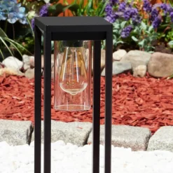 Borne lumineuse Baoshan Noir, 1 lumière