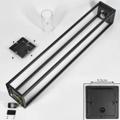 Borne lumineuse Baoshan Noir, 1 lumière
