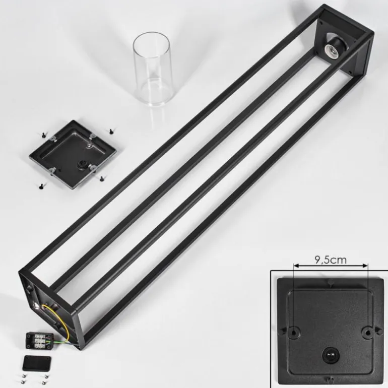 Borne lumineuse Baoshan Noir, 1 lumière