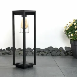Borne lumineuse Baoshan Noir, 1 lumière