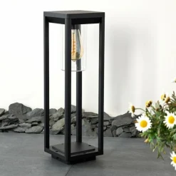 Borne lumineuse Baoshan Noir, 1 lumière