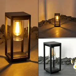 Borne lumineuse Baoshan Noir, 1 lumière