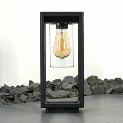 Borne lumineuse Baoshan Noir, 1 lumière