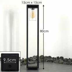 Borne lumineuse Baoshan Noir, 1 lumière