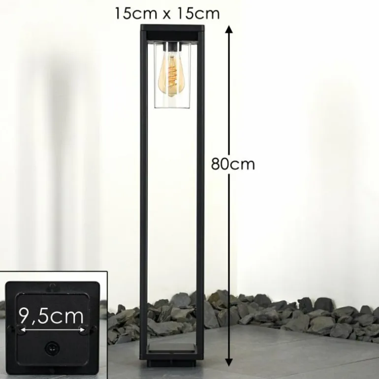 Borne lumineuse Baoshan Noir, 1 lumière