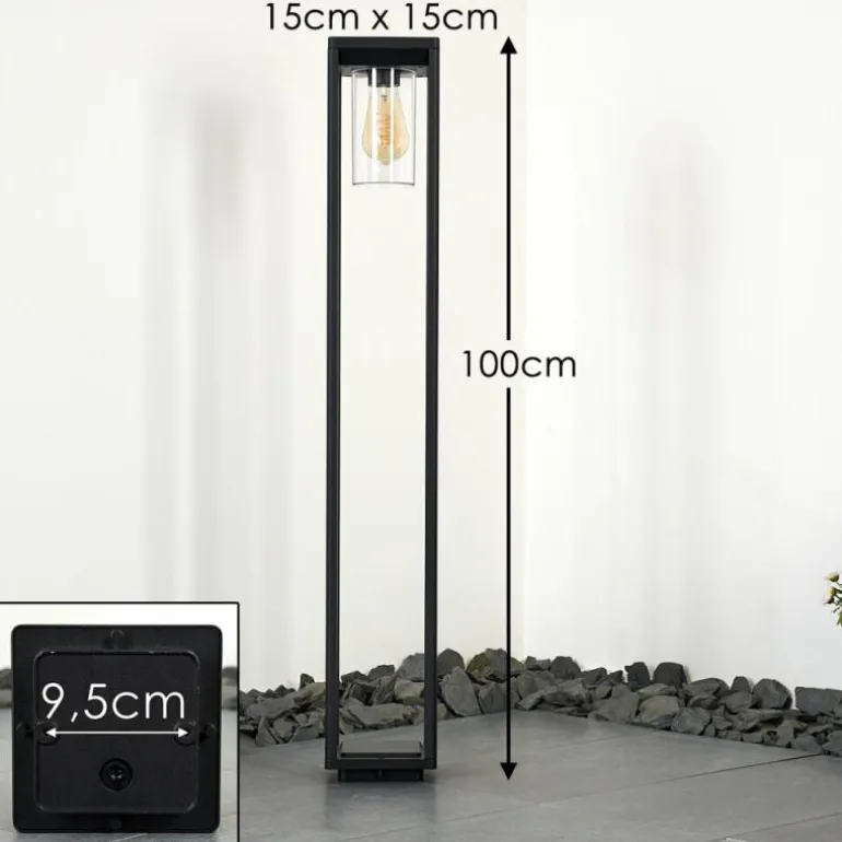 Borne lumineuse Baoshan Noir, 1 lumière