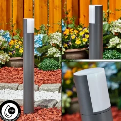 Borne lumineuse Baulund LED Anthracite, 1 lumière