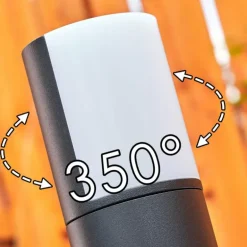 Borne lumineuse Baulund LED Noir, 1 lumière