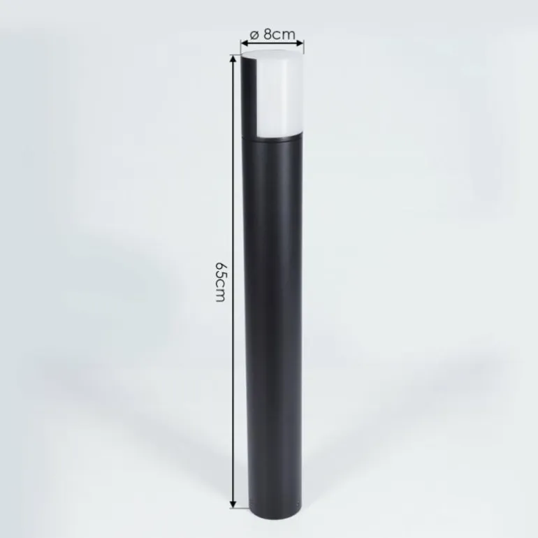 Borne lumineuse Baulund LED Noir, 1 lumière