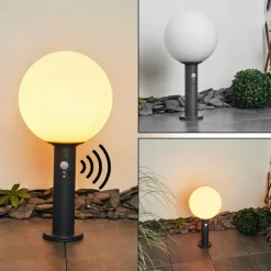 Borne lumineuse Bubodefo Anthracite, 1 lumière, Détecteur de mouvement