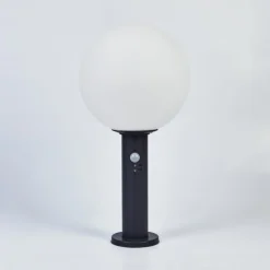 Borne lumineuse Bubodefo Anthracite, 1 lumière, Détecteur de mouvement