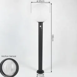 Borne lumineuse Bubodefo Anthracite, 1 lumière, Détecteur de mouvement