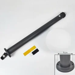 Borne lumineuse Bubodefo Anthracite, 1 lumière, Détecteur de mouvement