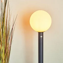 Borne lumineuse Bubodefo Anthracite, 1 lumière, Détecteur de mouvement