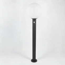 Borne lumineuse Bubodefo Anthracite, 1 lumière, Détecteur de mouvement
